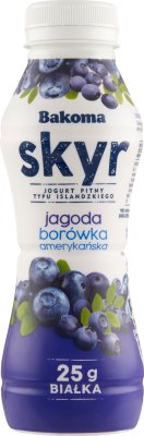 Bakoma Jogurt pitny skyr typu islandzkiego jagoda borówka amerykańska