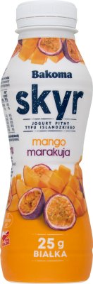 Питьевой йогурт Bakoma Skyr, исландского типа, манго, маракуйя