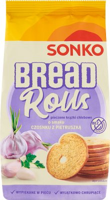 Sonko Bread Rolls Pieczone krążki chlebowe o smaku czosnku z pietruszką