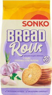 Sonko Bread Rolls Gebackene Brotringe mit dem Geschmack von Knoblauch und Petersilie