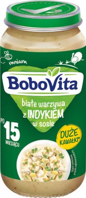 BoboVita Białe warzywa z indykiem  w sosie