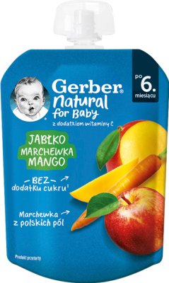 Gerber Deserek Jabłko marchewka  mango