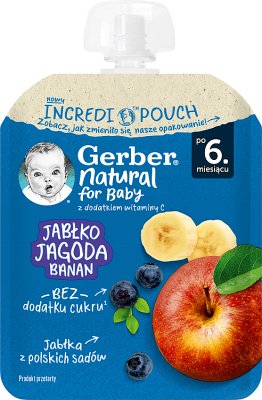 Gerber Deserek Jabłko jagoda banan