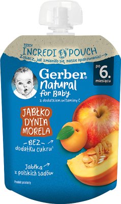Gerber Deserek Jabłko dynia morela