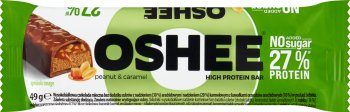Oshee High-protein milk chocolate with peanut filling and caramel filling