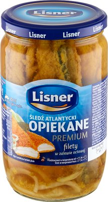 Сельдь атлантическая Лиснер, запеченное филе премиум-класса в уксусном маринаде  