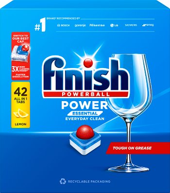 Finish Power Essential Lemon Dishwasher tablets 