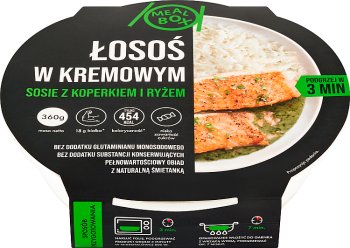 Meal Box Лосось в сливочном соусе с укропом и рисом