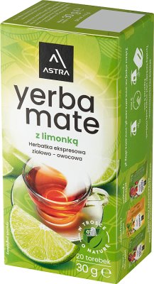 Astra Herbatka ekspresowa  ziołowo-owocowa Yerba Mate z limonką