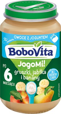 BoboVita deserek JogoMi! gruszki, jabłka i banany