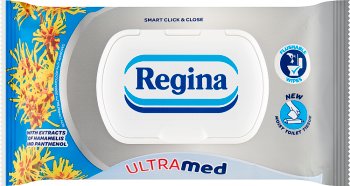 Regina Nawilżany papier toaletowy z ekstraktem z oczaru wirginijskiego i pantenolu