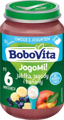 BoboVita Jabłka jagody i banany z jogurtem