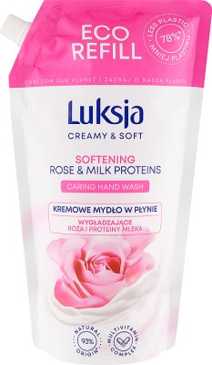 Luksja Creamy & Soft Kremowe mydło w płynie wygładzające róża i proteiny mleka