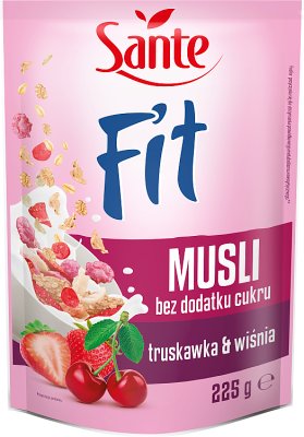 Sante Fit Musli  truskawka & wiśnia bez dodatku cukru