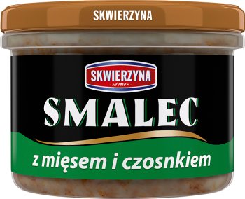 Skwierzyna Smalec z mięsem i czosnkiem
