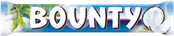 Bounty Bar mit Kokosnussfüllung und Schokoladenüberzug