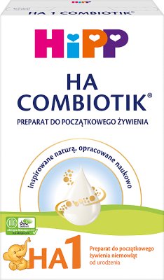 HiPP HA1  Combiotik Preparat do  początkowego żywienia niemowląt od urodzenia