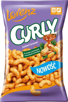 Lorenz Curly Corn crisps with salted caramel flavor 