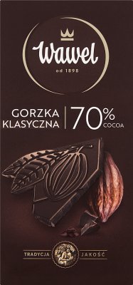 Шоколад Wawel Dark 70% классический какао 