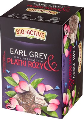 Черный чай Big-Active Earl Grey и лепестки роз 