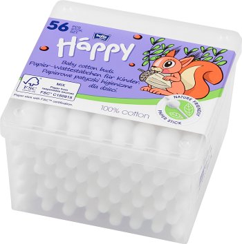 Bella Baby Happy Papierowe patyczki higieniczne dla dzieci