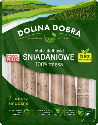 Dolina Dobra Kiełbaski białe śniadaniowe 100% mięsa