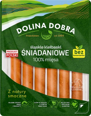 Dolina Dobra Silesian breakfast sausages, 100% Polish meat