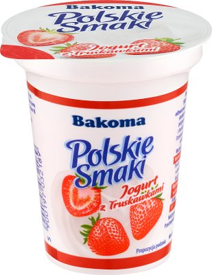 Yogur Bakoma Polskie Smaki con fresas  