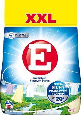 E XXL Detergente en polvo para tejidos blancos y claros 