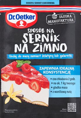 Доктор Oetker Słodka Manufaktura Способ приготовления холодного чизкейка 