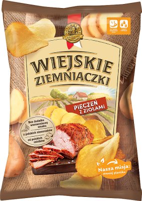 Wiejskie Ziemniaczki Bratkartoffelchips mit Kräutern 