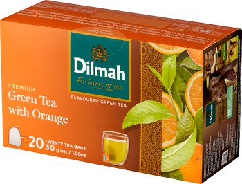 Dilmah Herbata zielona z aromatem  pomarańczy