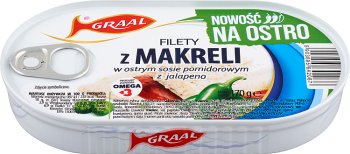 Graal Filety z makreli w ostrym  sosie pomidorowym z jalapeno