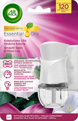 Air Wick Essential Oils Электрический освежитель воздуха и наполнитель в виде лунной лилии, завернутый в атлас 