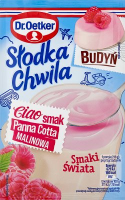 Dr. Oetker Słodka Chwila Budyń smak panna cotta malinowa