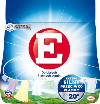 E Washing powder for white and light fabrics 