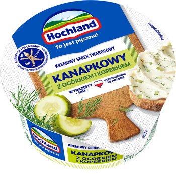 Hochland Creamy cottage cheese sandwich with cucumber and dill 