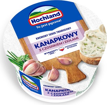Hochland Creamy sandwich cottage cheese with garlic and herbs 