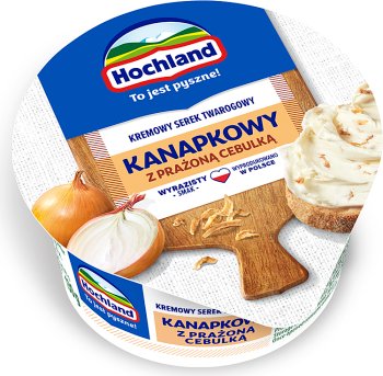 Hochland Kremowy serek twarogowy kanapkowy z prażoną cebulką