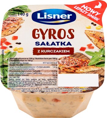 Lisner Oh Mom! Gyros Salad with Chicken 