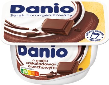 Danio Homogenized cheese with chocolate-nut flavor 