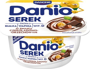 Danio Homogenized cheese with chocolate-nut flavor 