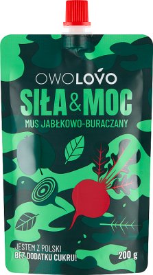 OWOLOVO Strength & Power Apple-beetroot puree 