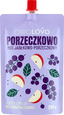 OWOLOVO Porzeczkowo Mus jabłkowo-porzeczkowy