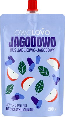 OWOLOVO Ягодово Яблочно-черничное пюре 