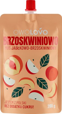 OWOLOVO Brzoskwiniowo Mus jabłkowo-brzoskwiniowy