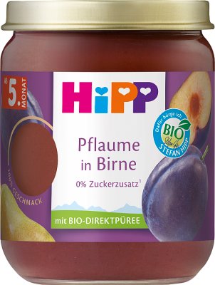 HiPP BIO Pears with plums for babies 