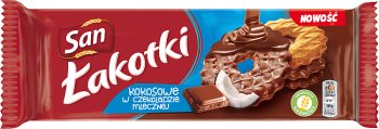 San Łakotki Herbatniki kokosowe  w czekoladzie mlecznej