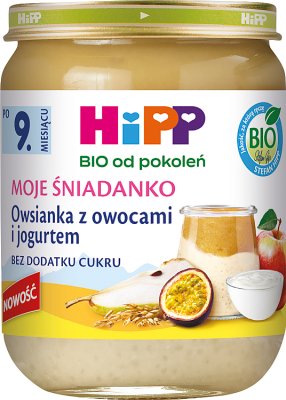 HiPP BIO Moje śniadanko Owsianka z owocami i jogurtem