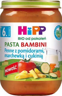 HiPP BIO od pokoleń, Penne z pomidorami marchewką i cukinią BIO